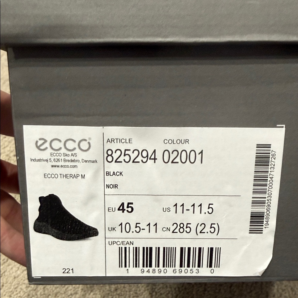 Ecco Black Ankle Boots